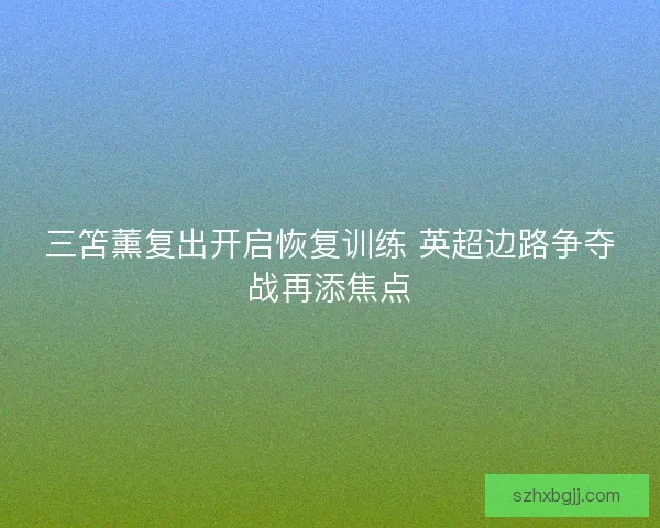 三笘薰复出开启恢复训练 英超边路争夺战再添焦点
